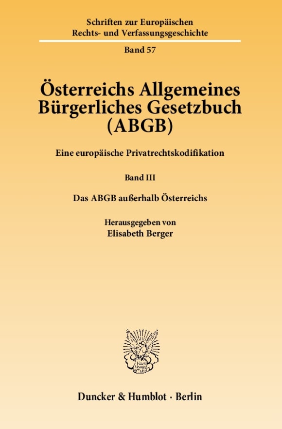 Cover Österreichs Allgemeines Bürgerliches Gesetzbuch (ABGB)