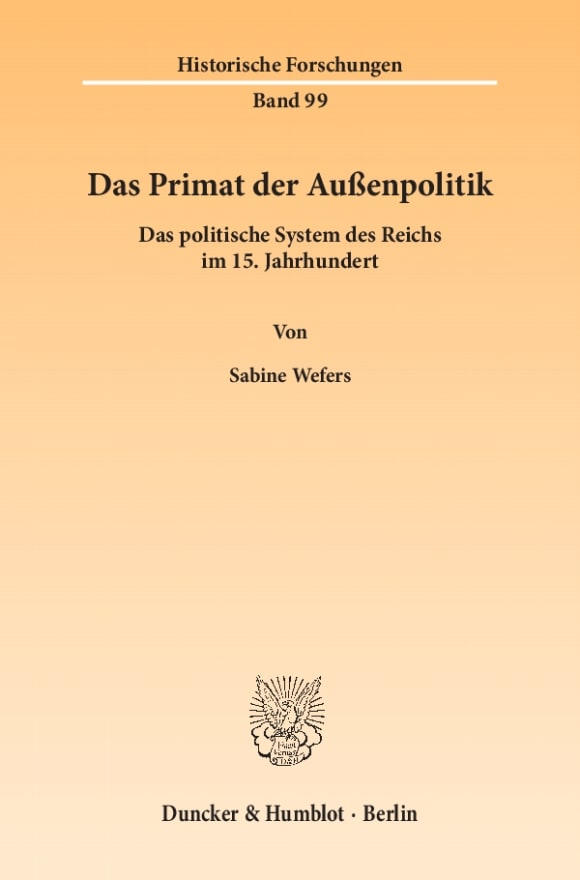 Cover Das Primat der Außenpolitik