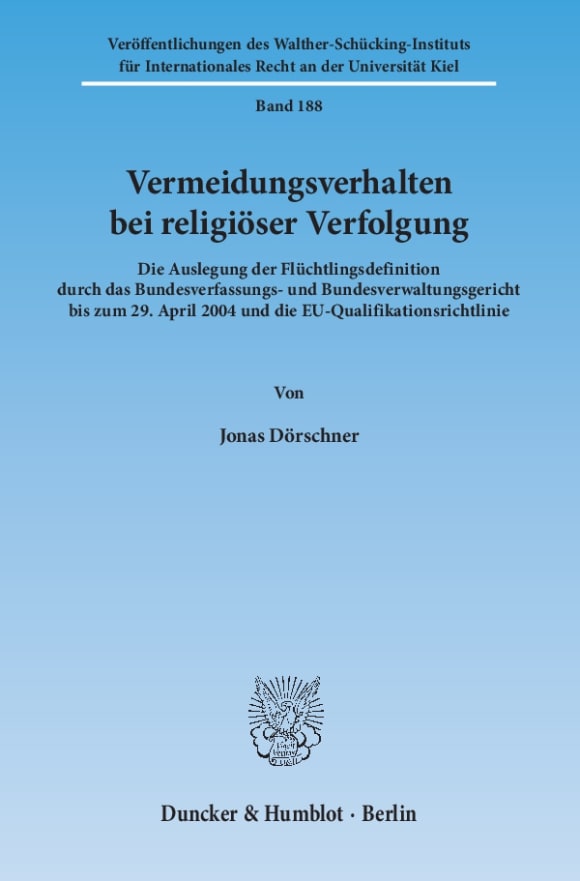 Cover Vermeidungsverhalten bei religiöser Verfolgung