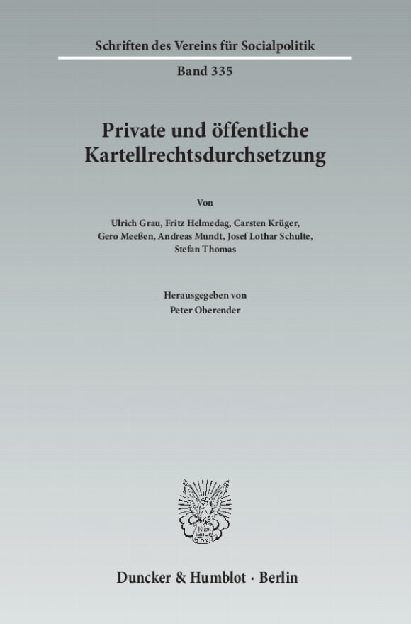 Cover Private und öffentliche Kartellrechtsdurchsetzung