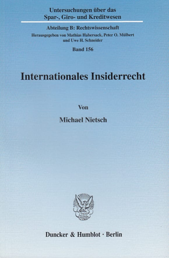 Cover Internationales Insiderrecht