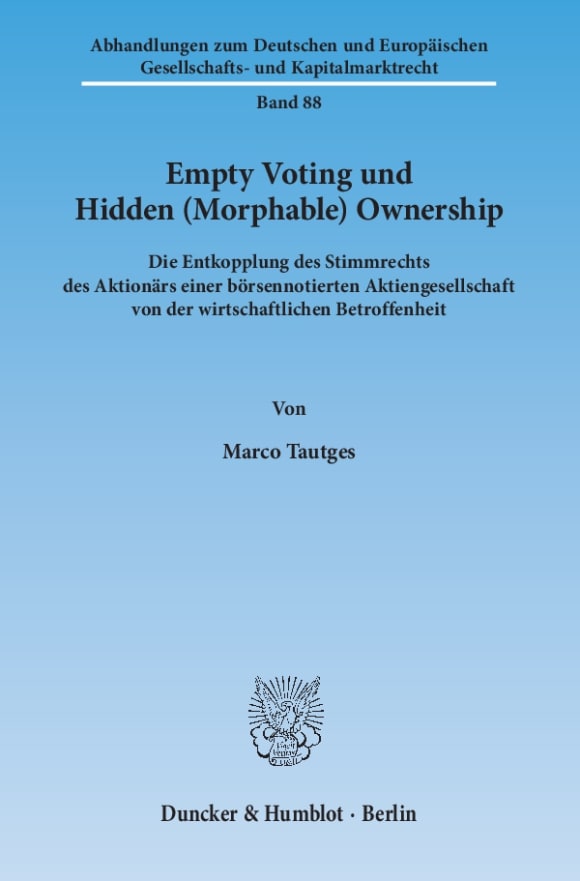 Cover Empty Voting und Hidden (Morphable) Ownership