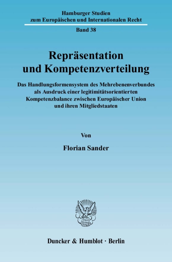 Cover Repräsentation und Kompetenzverteilung