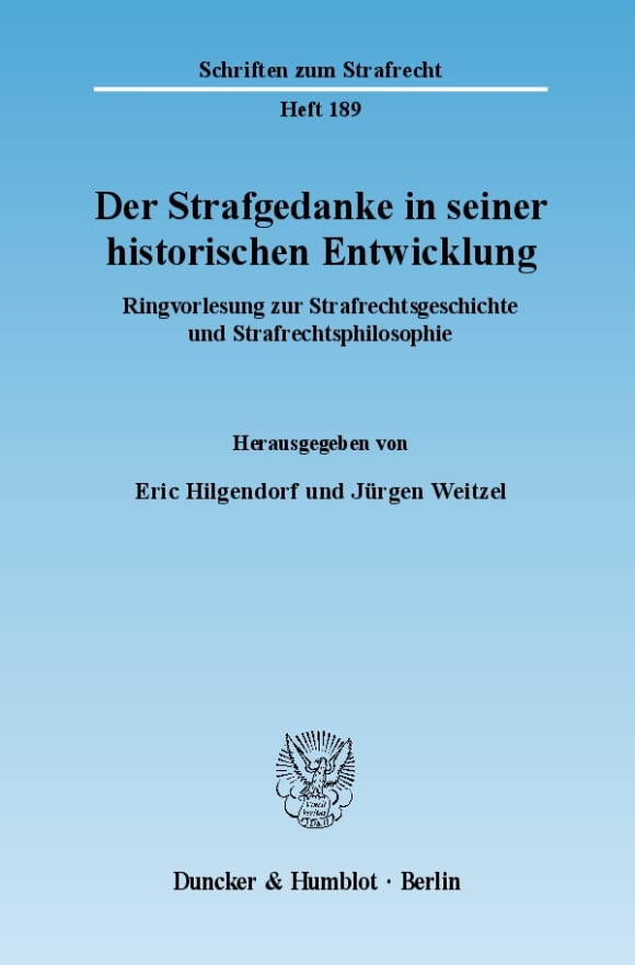 Cover Der Strafgedanke in seiner historischen Entwicklung