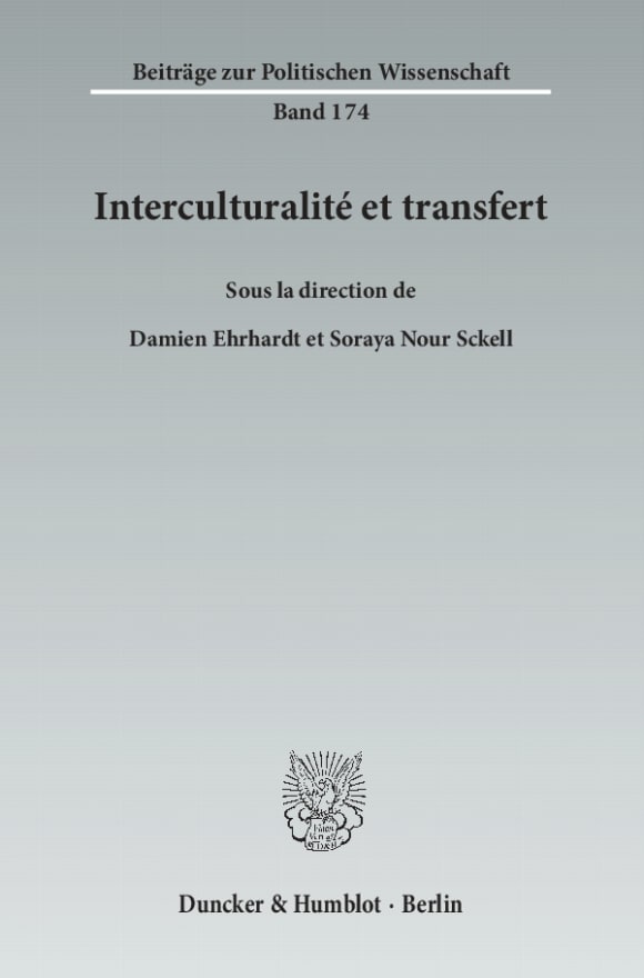 Cover Interculturalité et transfert