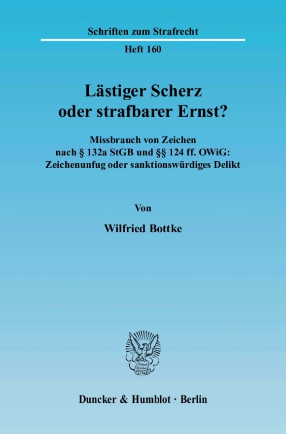 Cover Lästiger Scherz oder strafbarer Ernst?