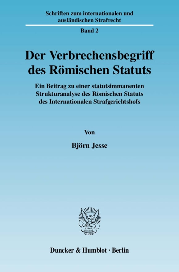 Cover Der Verbrechensbegriff des Römischen Statuts