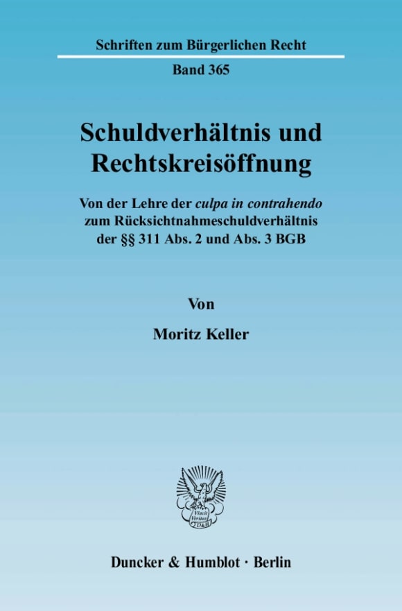 Cover Schuldverhältnis und Rechtskreisöffnung