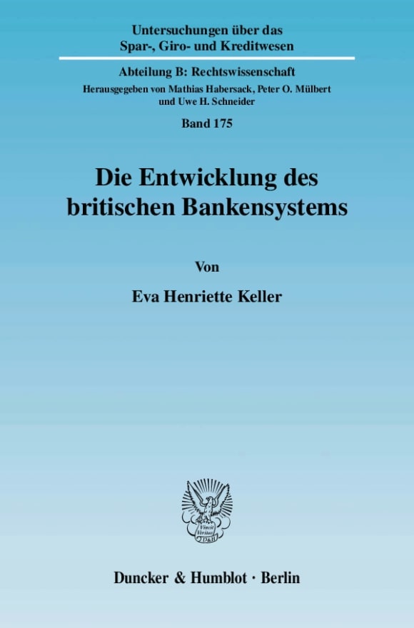 Cover Die Entwicklung des britischen Bankensystems