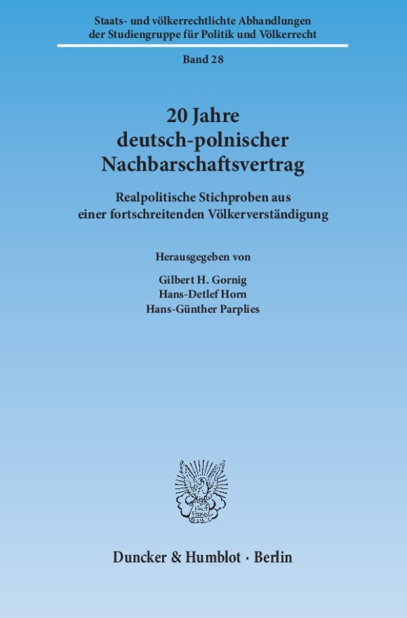 Cover 20 Jahre deutsch-polnischer Nachbarschaftsvertrag