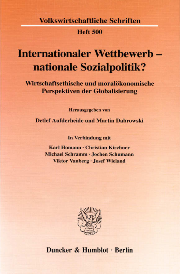 Cover Internationaler Wettbewerb - nationale Sozialpolitik?