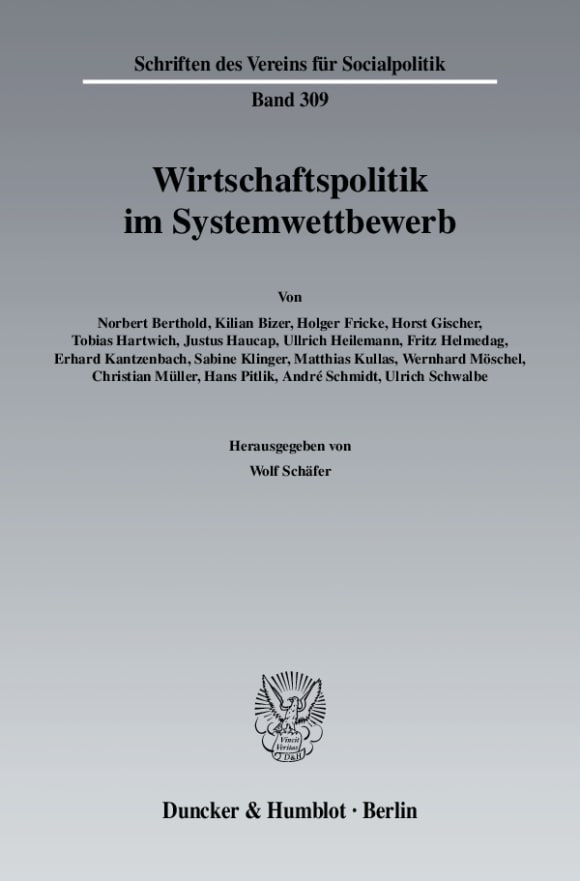 Cover Wirtschaftspolitik im Systemwettbewerb