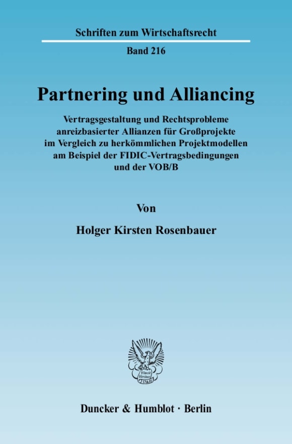 Cover Partnering und Alliancing