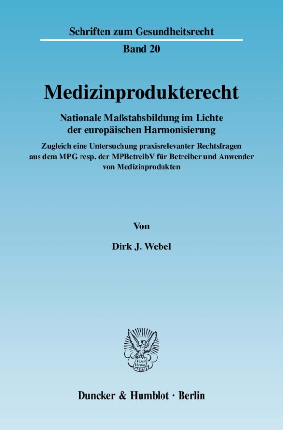 Cover Medizinprodukterecht