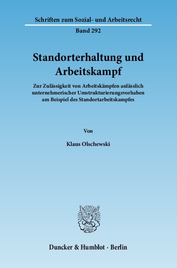 Cover Standorterhaltung und Arbeitskampf