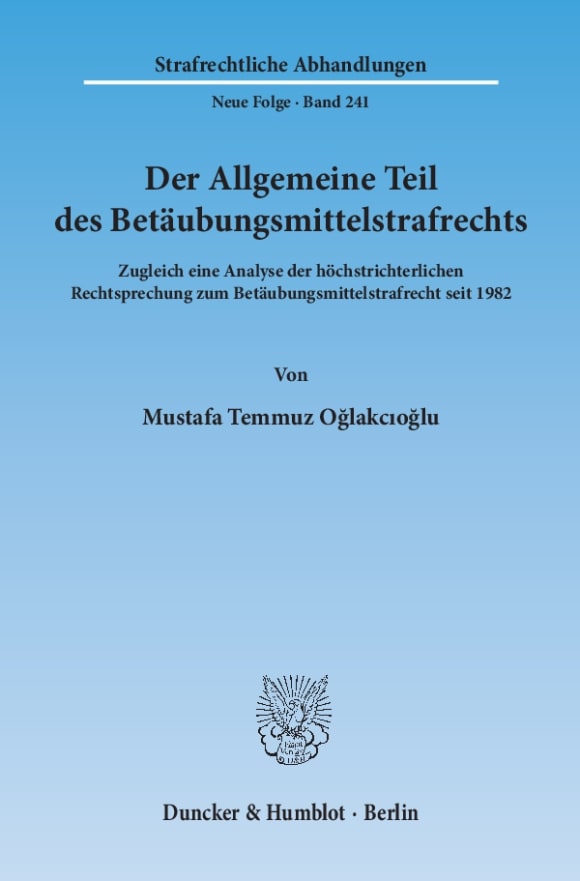 Cover Der Allgemeine Teil des Betäubungsmittelstrafrechts