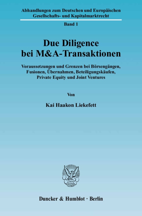 Cover Due Diligence bei M&A-Transaktionen