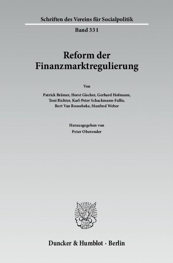 Cover Reform der Finanzmarktregulierung