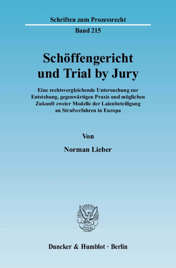 Cover Schöffengericht und Trial by Jury