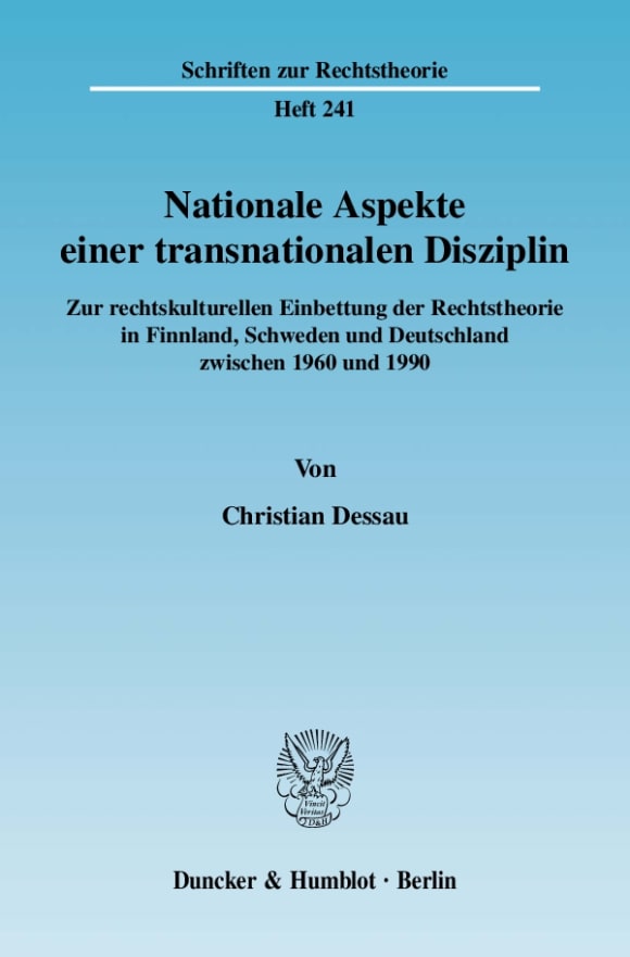 Cover Nationale Aspekte einer transnationalen Disziplin