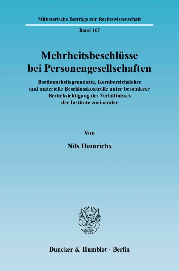 Cover Mehrheitsbeschlüsse bei Personengesellschaften