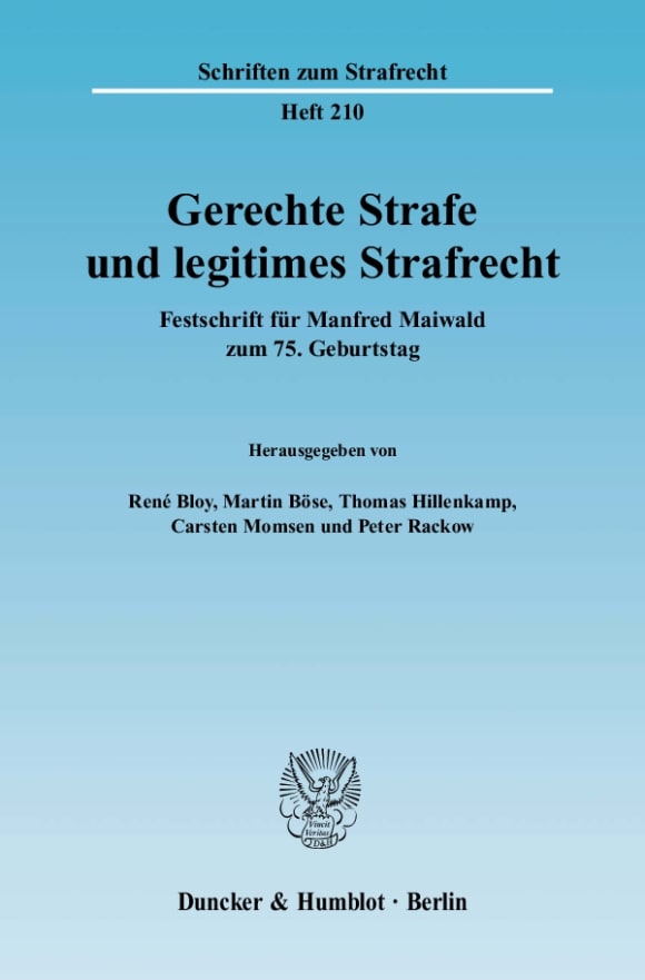 Cover Gerechte Strafe und legitimes Strafrecht