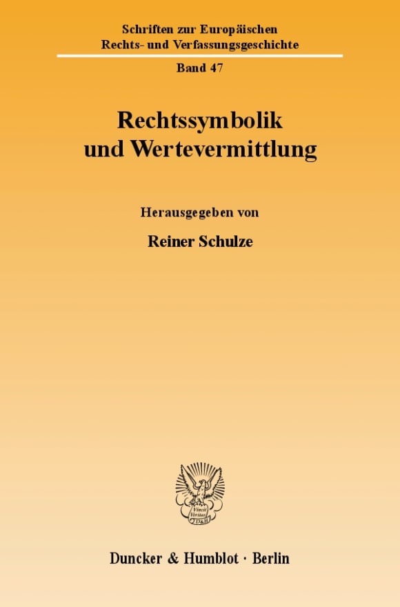 Cover Rechtssymbolik und Wertevermittlung