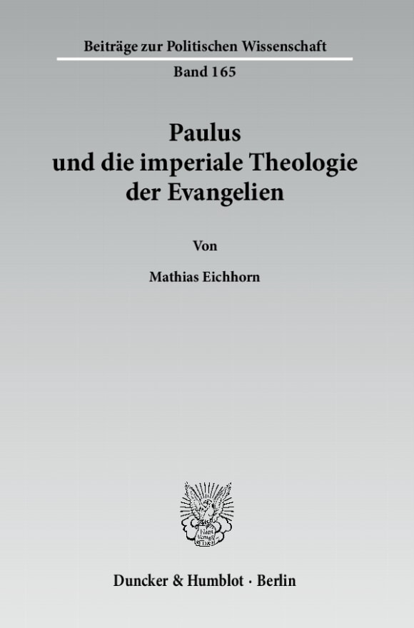 Cover Paulus und die imperiale Theologie der Evangelien