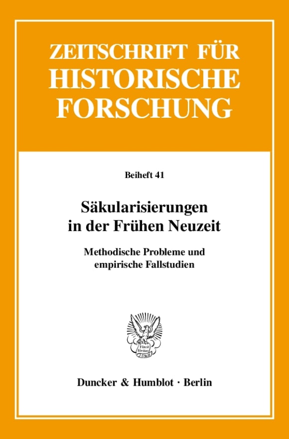 Cover Säkularisierungen in der Frühen Neuzeit