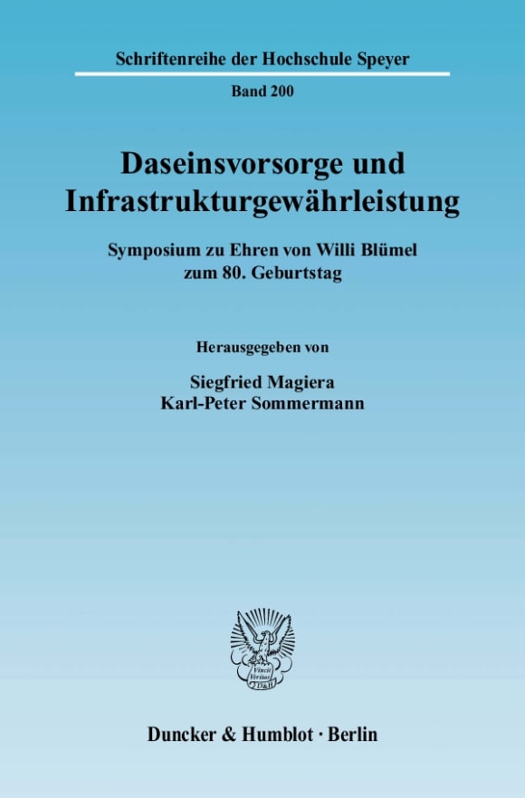 Cover Daseinsvorsorge und Infrastrukturgewährleistung