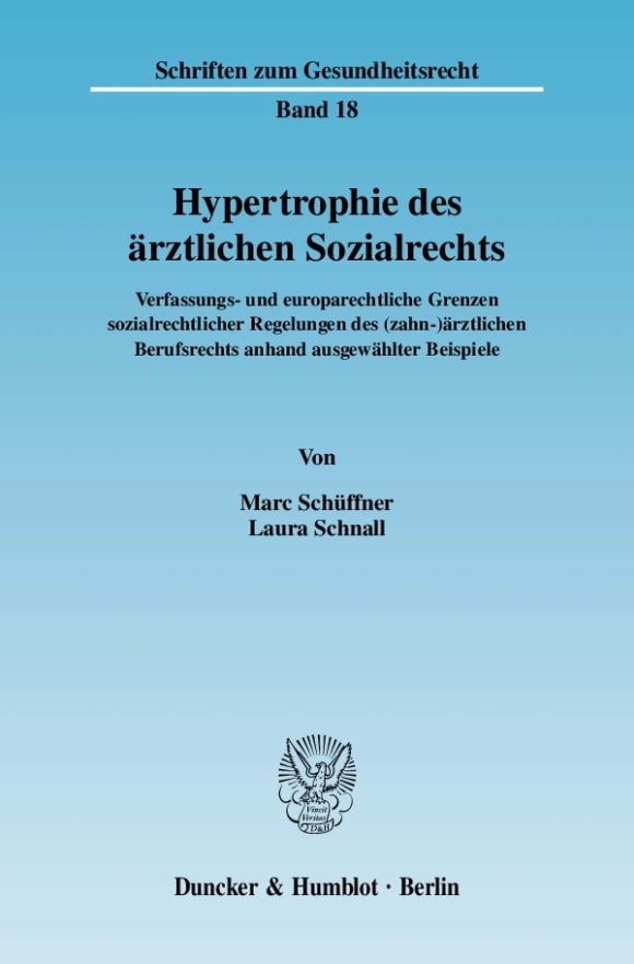 Cover Hypertrophie des ärztlichen Sozialrechts