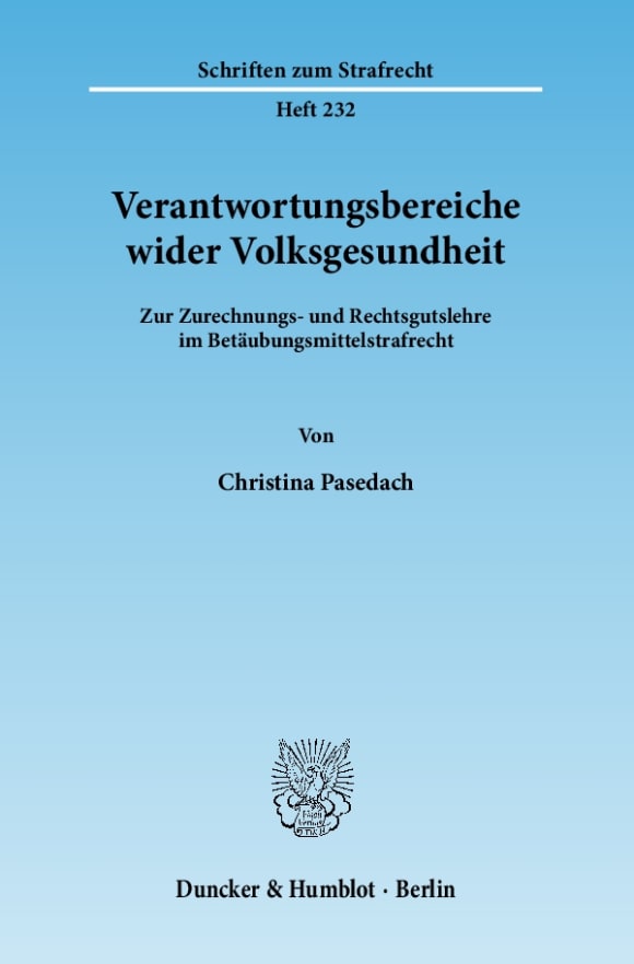 Cover Verantwortungsbereiche wider Volksgesundheit