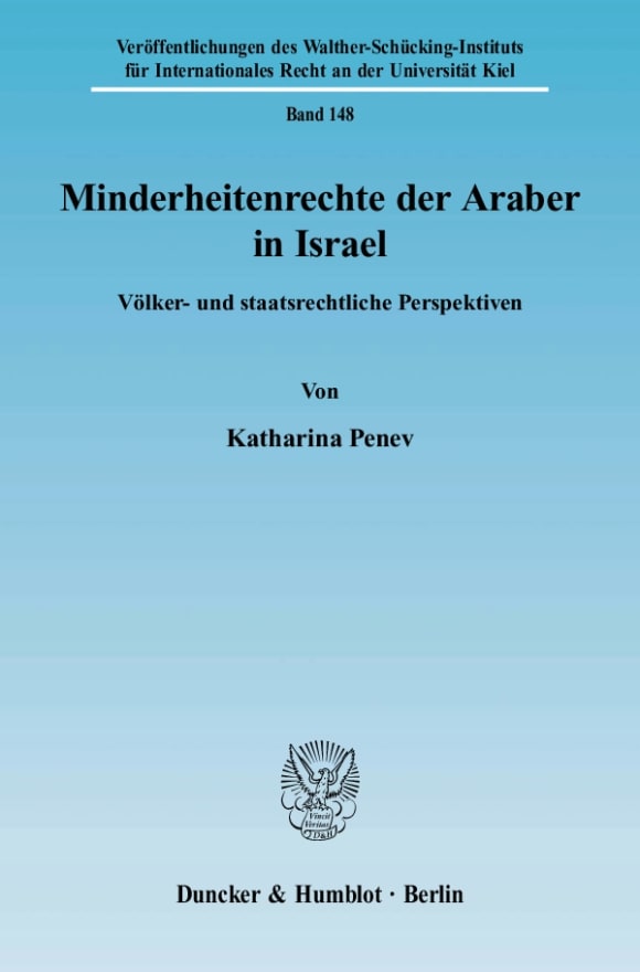 Cover Minderheitenrechte der Araber in Israel