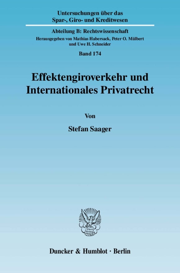 Cover Effektengiroverkehr und Internationales Privatrecht