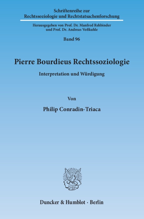 Cover Pierre Bourdieus Rechtssoziologie