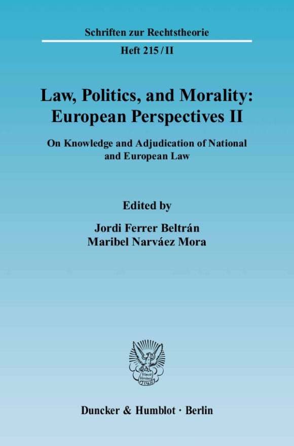 Cover Law, Politics, and Morality: European Perspectives II