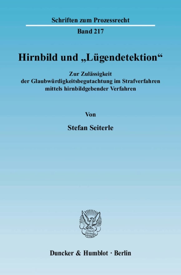 Cover Hirnbild und »Lügendetektion«