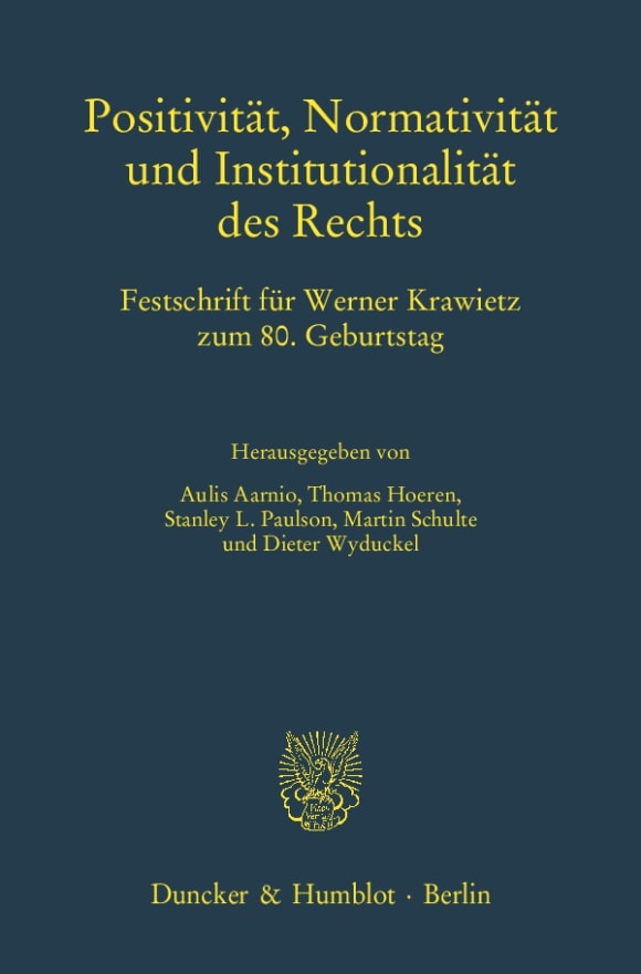 Cover Positivität, Normativität und Institutionalität des Rechts