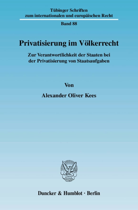 Cover Privatisierung im Völkerrecht