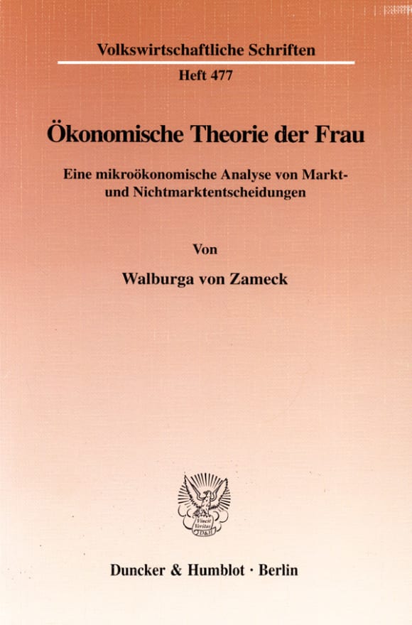 Cover Ökonomische Theorie der Frau