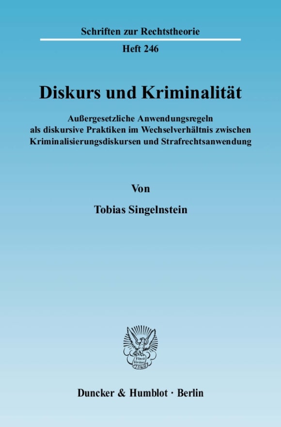 Cover Diskurs und Kriminalität