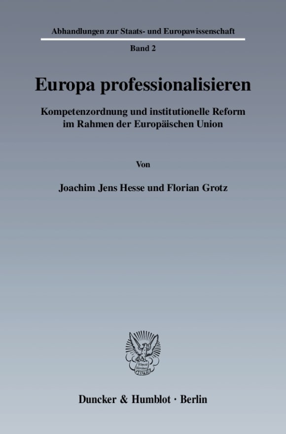 Cover Europa professionalisieren