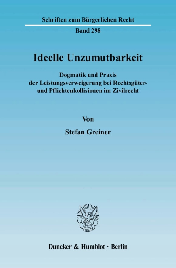 Cover Ideelle Unzumutbarkeit