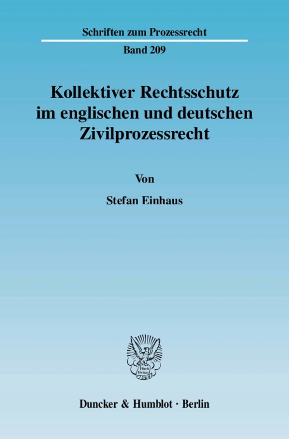 Cover Kollektiver Rechtsschutz im englischen und deutschen Zivilprozessrecht