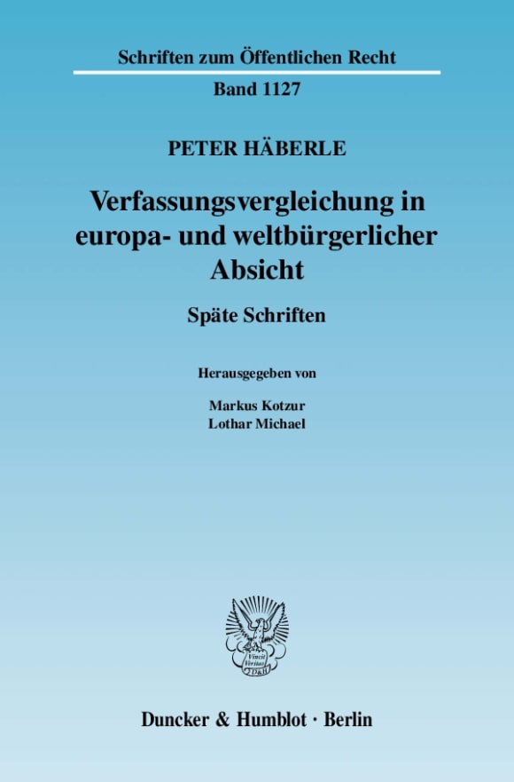 Cover Verfassungsvergleichung in europa- und weltbürgerlicher Absicht