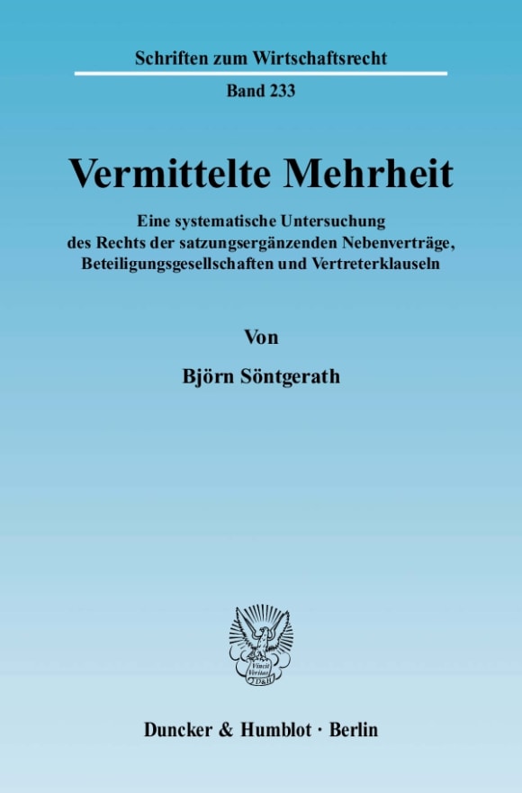 Cover Vermittelte Mehrheit