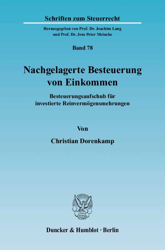 Cover Nachgelagerte Besteuerung von Einkommen