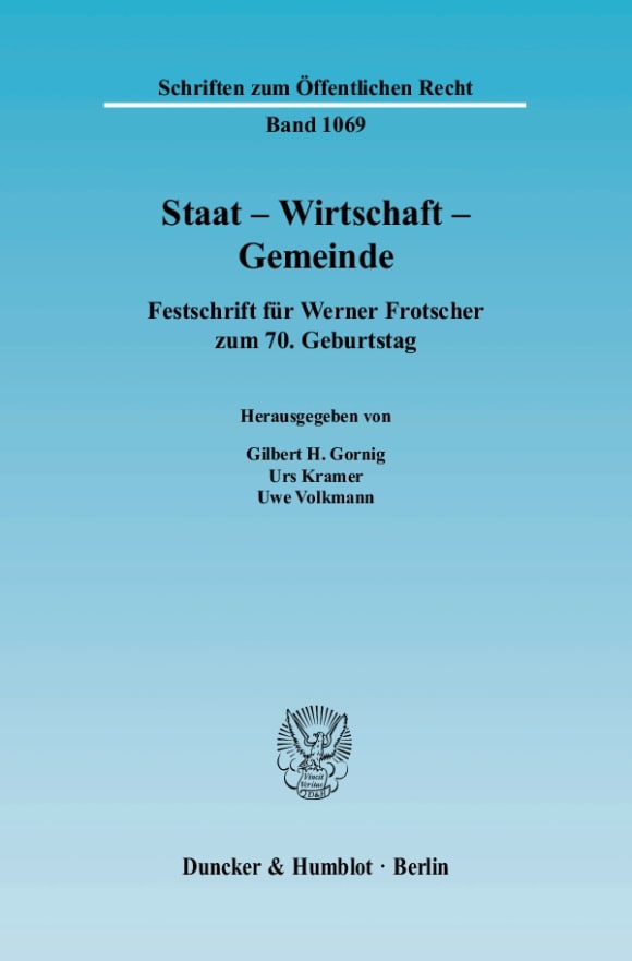 Cover Staat - Wirtschaft - Gemeinde