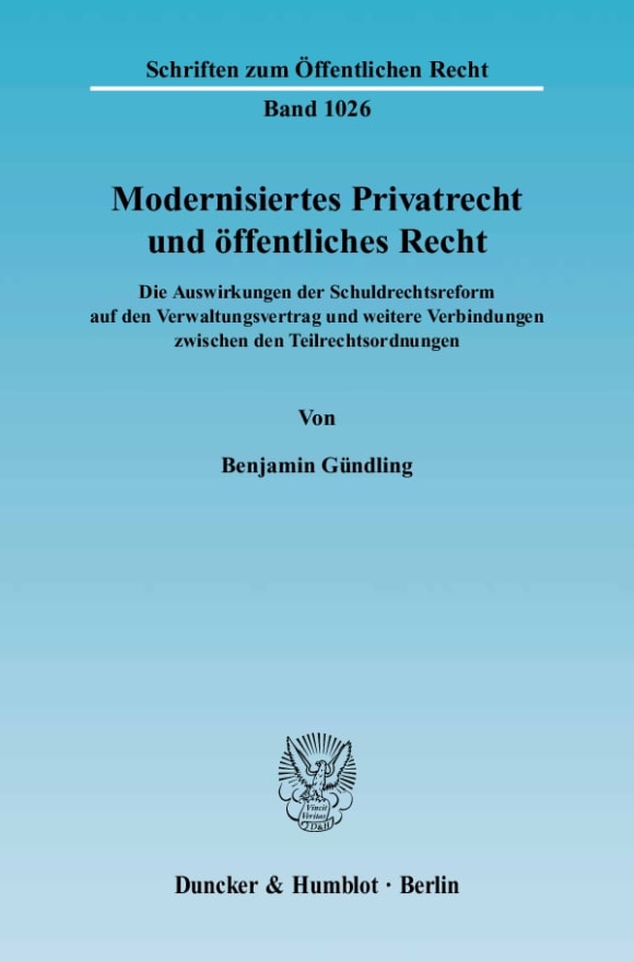 Cover Modernisiertes Privatrecht und öffentliches Recht