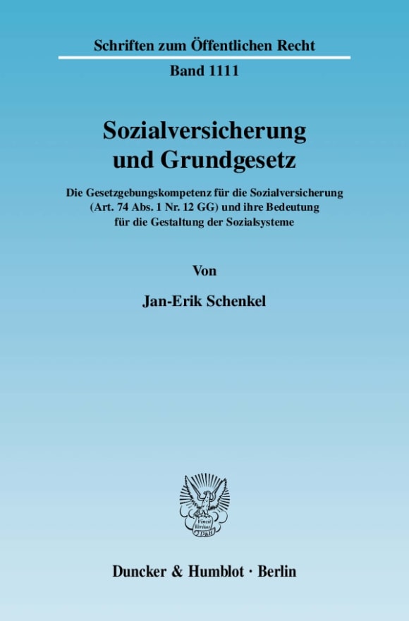 Cover Sozialversicherung und Grundgesetz